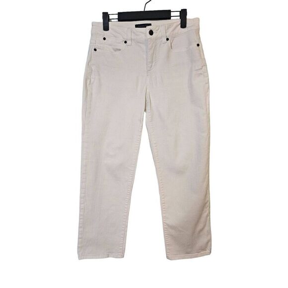 Talbots curvy white cropped jeans. Size 4. - Picture 1 of 5